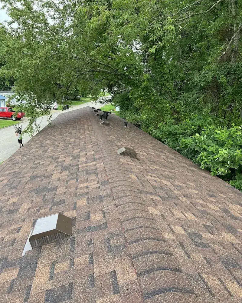 Close-up of Roof Replacement work by All American Home Improvement in Mackey